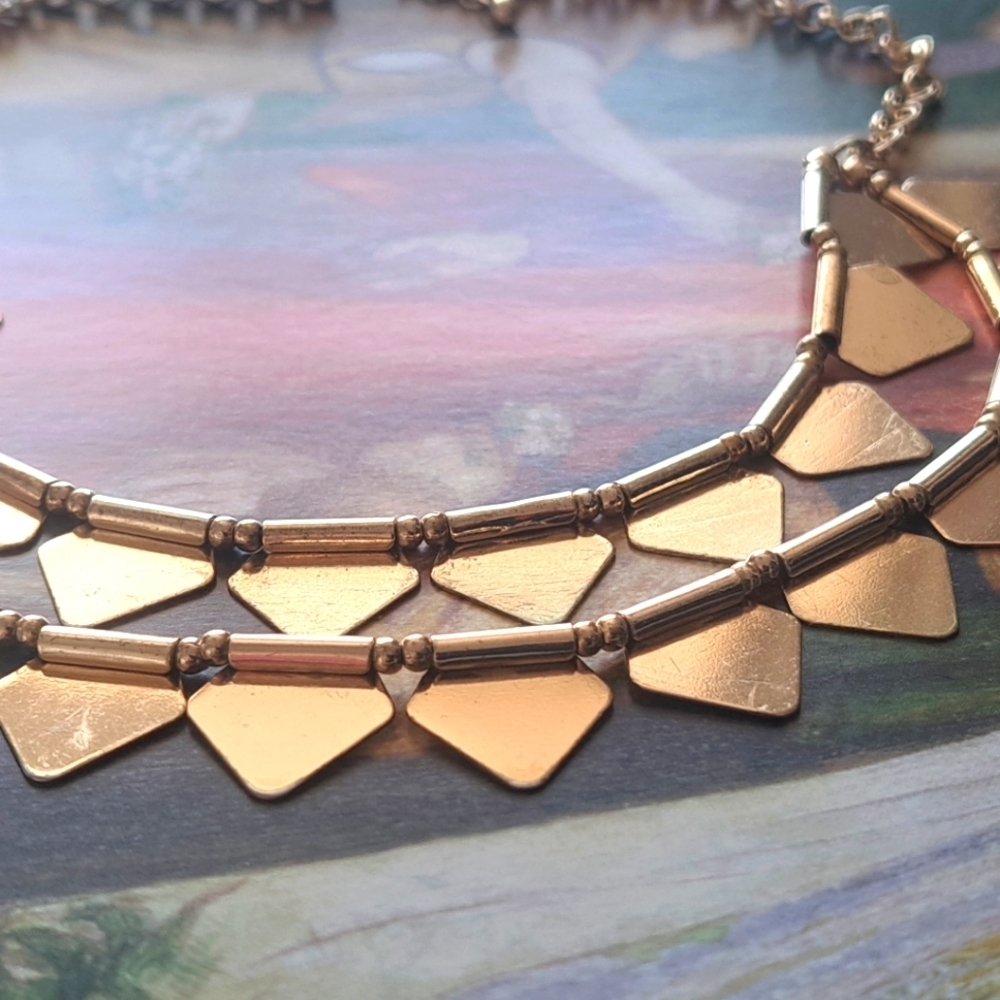 Gold Statment Necklace - Picture 2 of 4